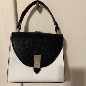 Guess handbag black and white stylish